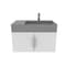 Castello Usa Amazon 30-inch White Right Vanity Set with Gray Top and Chrome Handles CB-MC-30W-CHR-2056R-GR - alternate 4